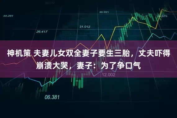 神机策 夫妻儿女双全妻子要生三胎，丈夫吓得崩溃大哭，妻子：为了争口气